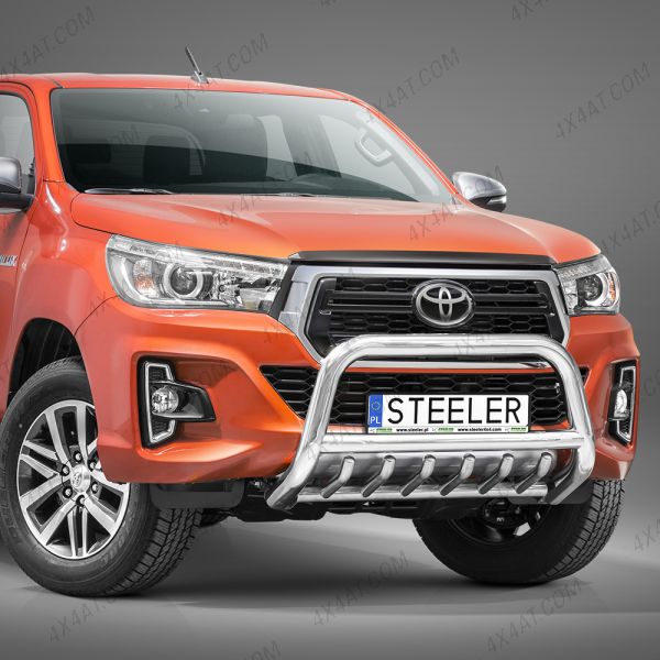 Toyota Hilux Invincible X 2018 On Stainless Steel A-Bar with Axle Bars