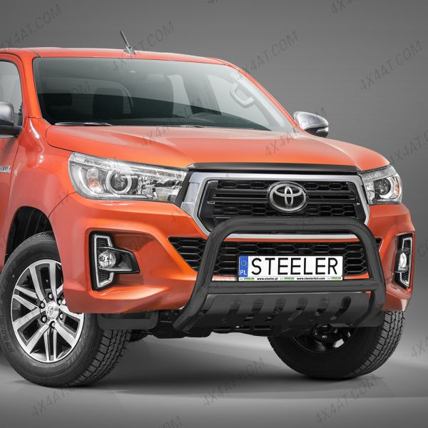 Toyota Hilux Invincible X 2018 On Black A-Bar with Axle Plate