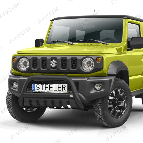 SsangYong Musso 2018+ Spoiler Bar with Axle Plate - Black Powder Coated