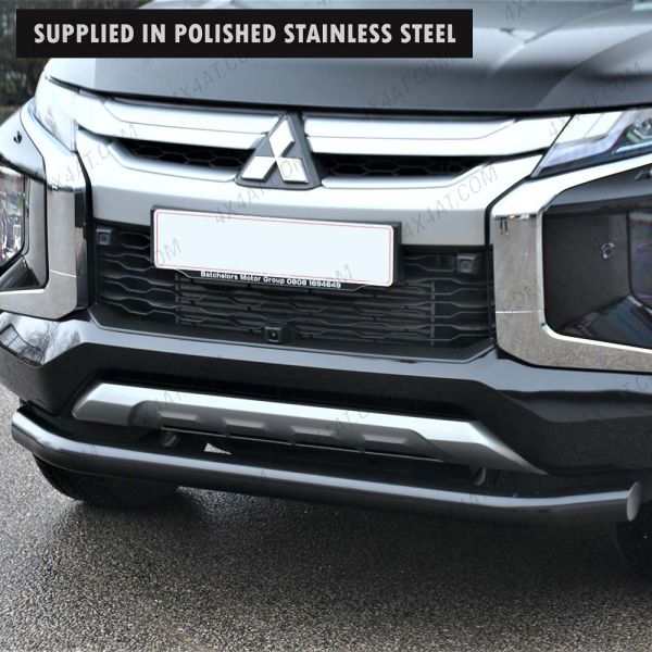 Mitsubishi L200 2019-2021 76mm Spoiler Bar - Stainless Steel