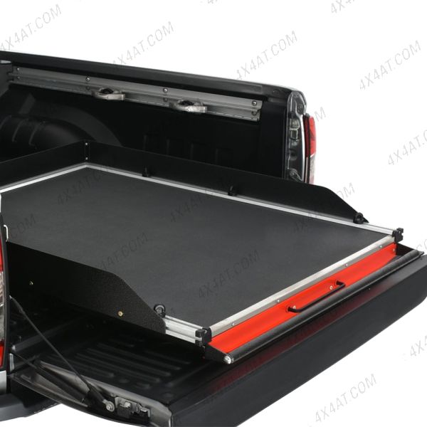 Rhino Deck Black Textured Heavy Duty Bed Slide for the Mitsubishi L200
