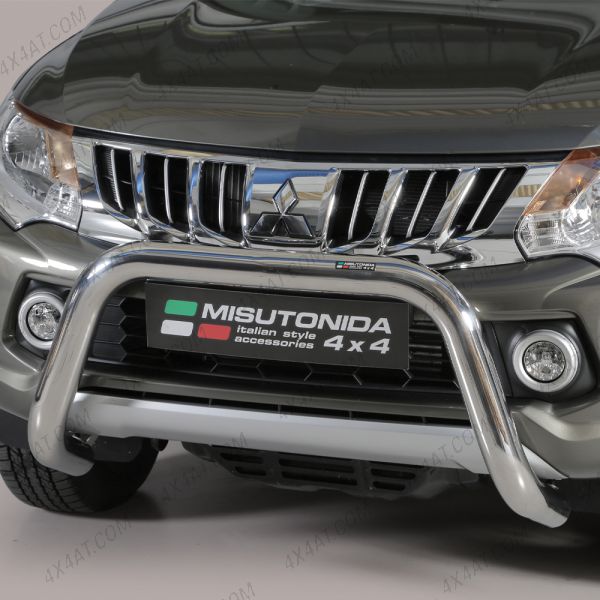 Mitsubishi L200 2015-2019 76mm Stainless Steel Bull Bar