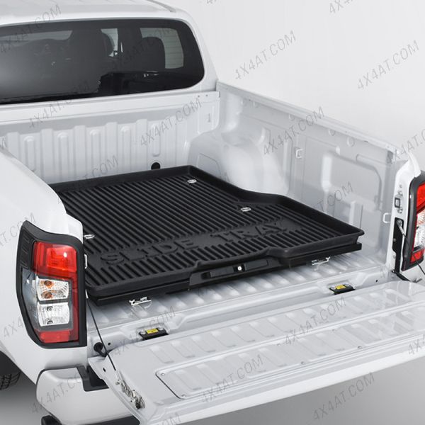 Sliding steel pickup bed tray suitable for double cab 4x4 pickup trucks