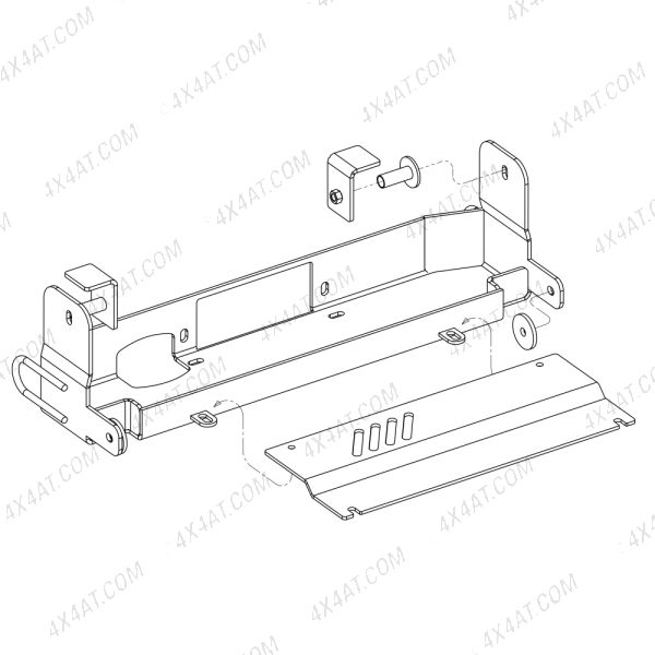 Mitsubishi L200 2015-2019 Hidden Winch Mount - Front Bumper