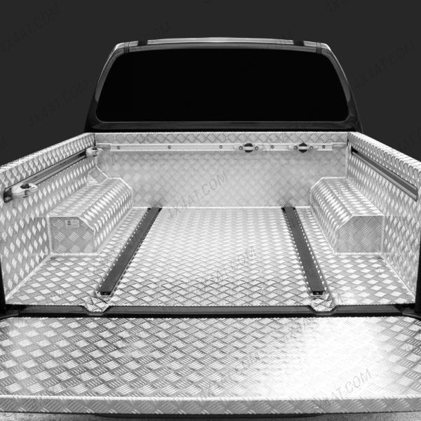 Nissan Navara D40 2005-2015 with C-Channels Chequer Plate Bed Liner