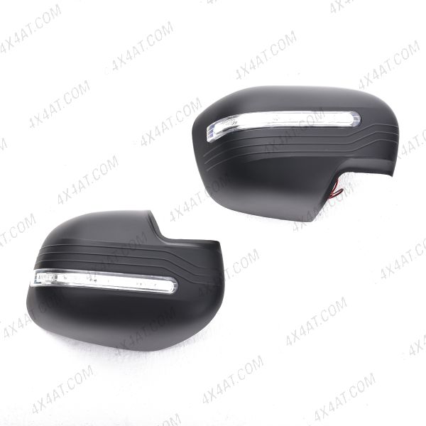 Nissan Navara NP300 2016-2021 Matt Black Mirror Covers with LED Indicators