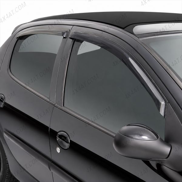 Peugeot 206 1998-2009 Set of 4 Stick-On Tinted Wind Deflectors