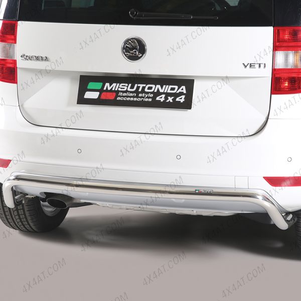 Close-up view of the Skoda Yeti 2014-2017 Stainless Steel Rear Bar