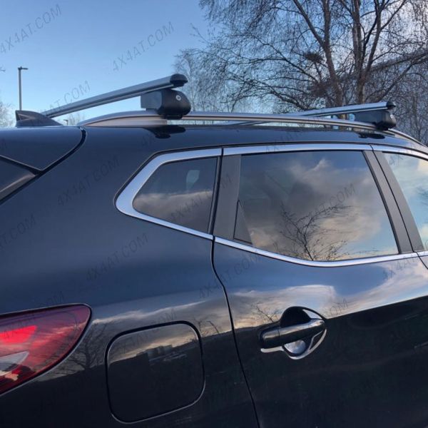 Roof Rack Cross Bars For Nissan Qashqai Roof Rails Silver Finish