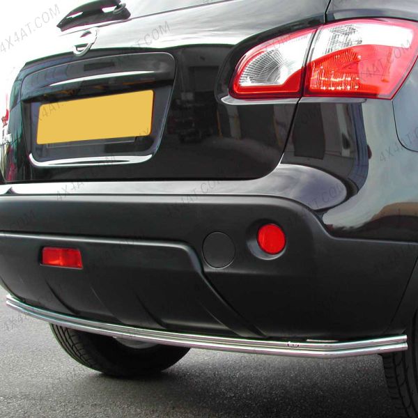 Close-up view of the Nissan Qashqai Mk1 & Mk2 Stainless Steel Rear Bar