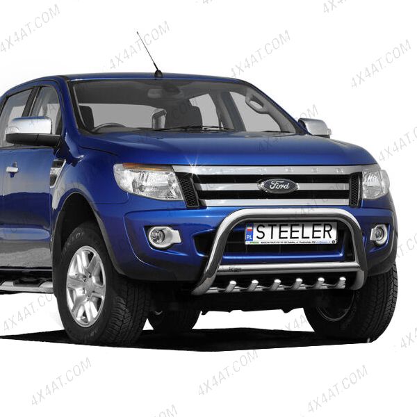 Ford Ranger 2012-2016 70mm Stainless Steel Spoiler Bar with Axle Bars