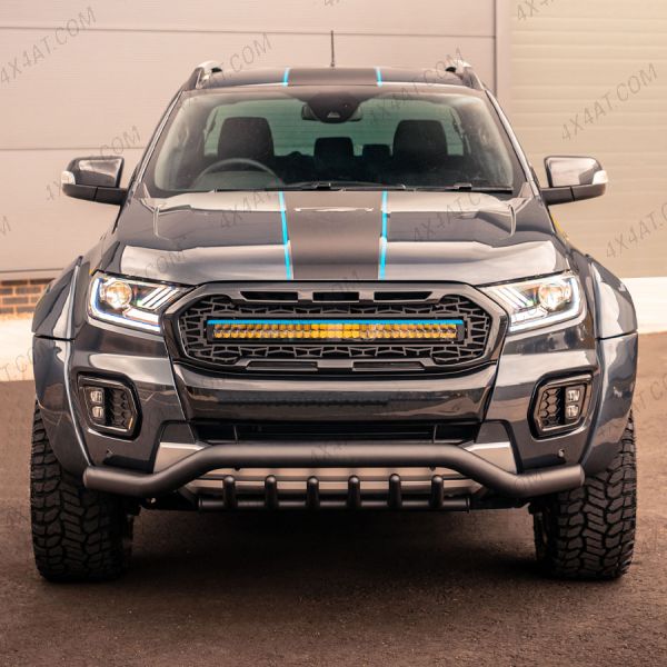 Ford Ranger 2019-2022 Predator Vision Double Row 30 Inch Frameless Light Bar Grille Integration Kit - Black
