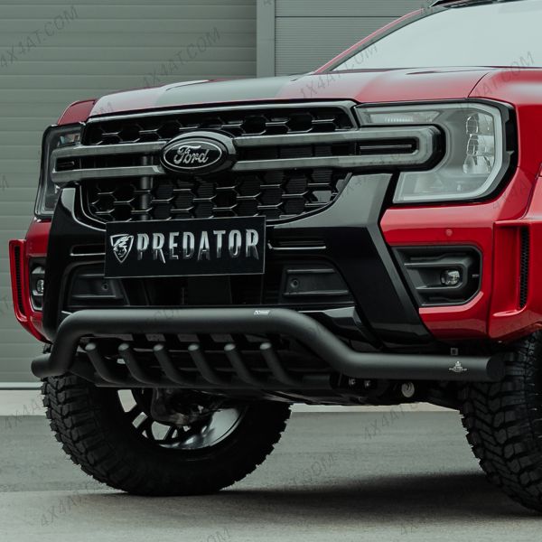 Lucid Red Ford Ranger with Steeler Front Bar