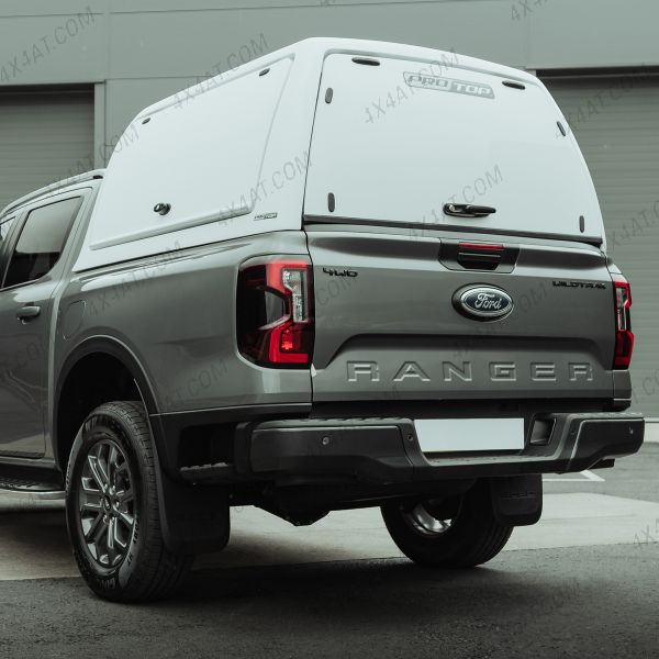 Ford Ranger 2023- ProTop High Roof Gullwing Hardtop Canopy with FRP Rear Door in White