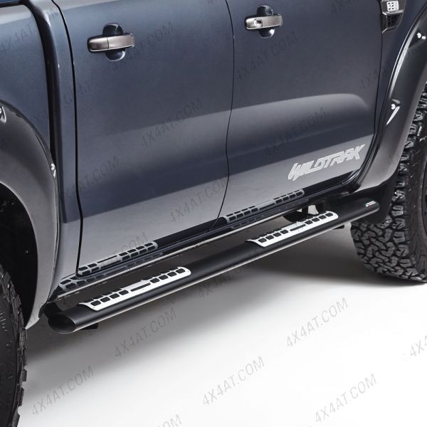 Black Side Bar With Alloy Tread Plates