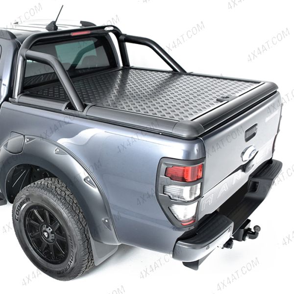 Ford Ranger Double Cab 2012-2016 Black Aluminium Lift-Up Tonneau Cover