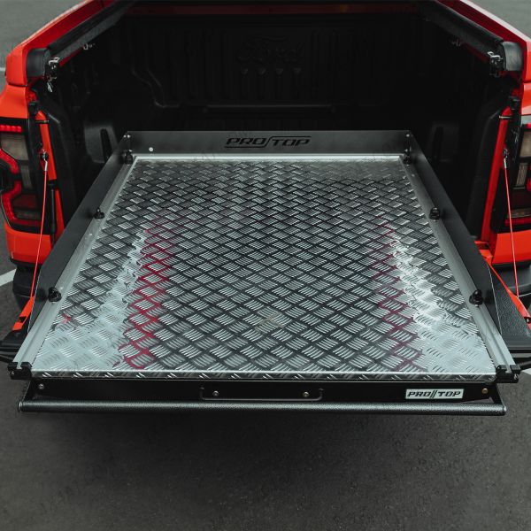 Ford Raptor 2023 Onwards Chequer-Plate Deck Heavy-Duty Bed Slide