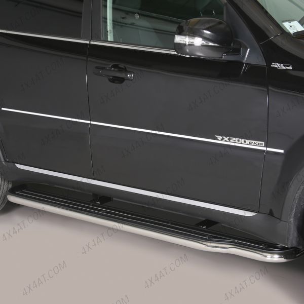 SsangYong Rexton 2012-2017 Stainless Steel Wide Side Steps