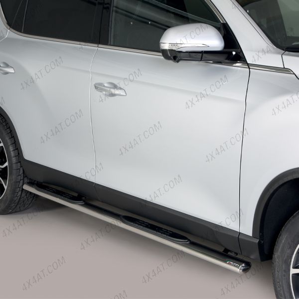SsangYong Rexton 2018- Stainless Steel Side Bars with Steps