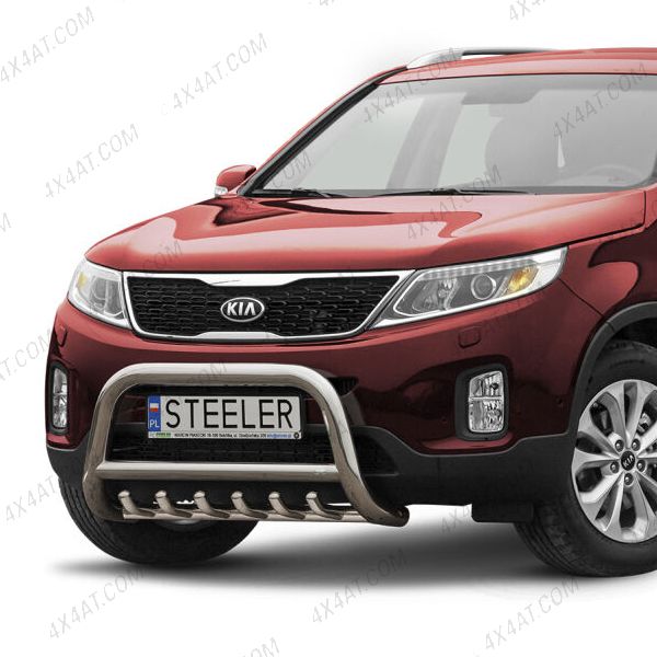 70mm Stainless Steel A-Bar with Axle Bars fitted on Kia Sorento Facelift 2012-2015