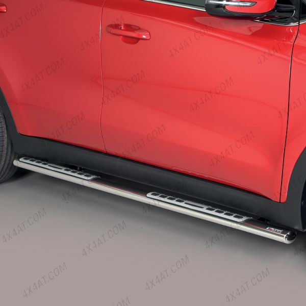 Kia Sportage 2016-2021 Stainless Steel Side Bar With Alloy Tread