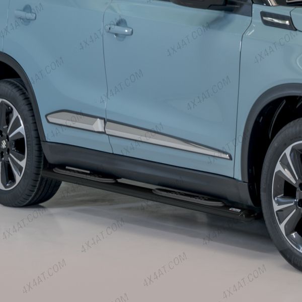 Suzuki Vitara 2019 Side Step Bars - Nylon Coated Black Finish