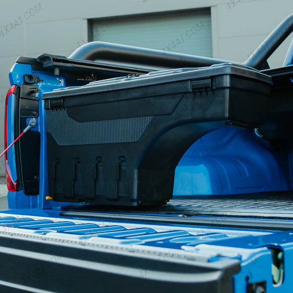 Open Swing Case in load bed of VW Amarok 2023-