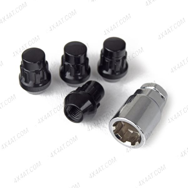 12mm X 1.25mm Black Locking Wheel Nuts (Set Of 4)