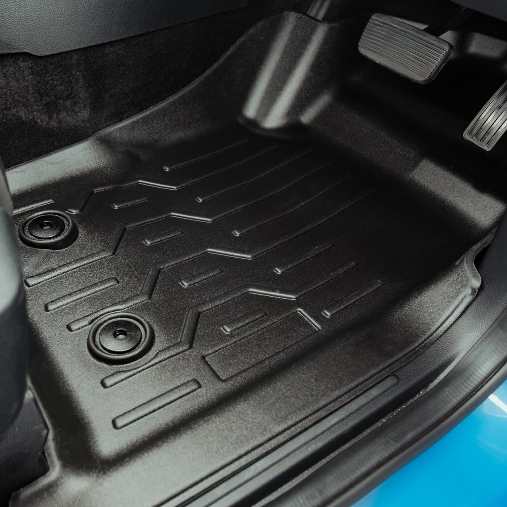 3D deep tray floor mats for pickup trucks