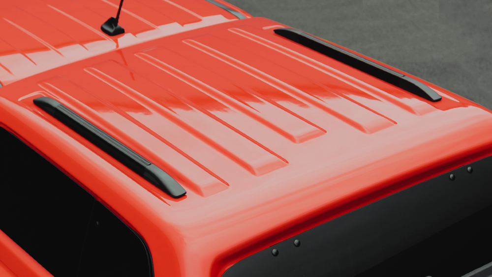 Aeroklas Leisure hardtop with built-in roof rails for 2023 Ford Ranger and Raptor