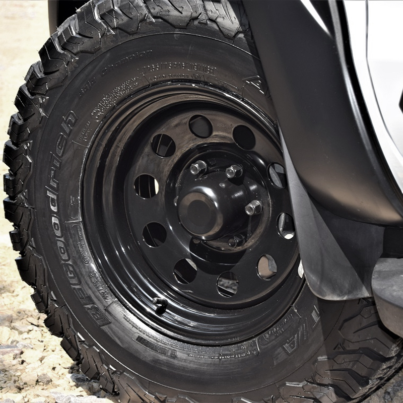 D-Max Black Steel Wheels fitted