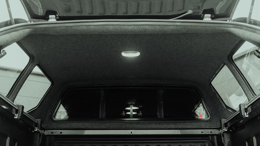 Next-gen Ford Ranger Canopy with carpet style interior for luxury feeling