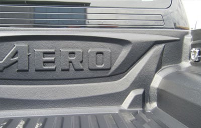 Aero logo on bed liner