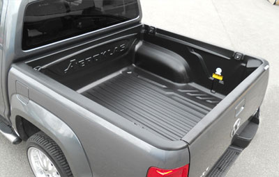 Double cab Aeroklas over rail bed liner