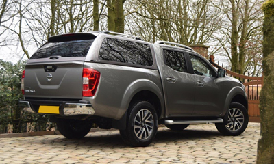 Rear view of the Alpha GSR Truck top Nissan Navara NP300