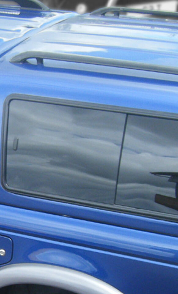 Top side view of the Alpha GTE showing the roof rails
