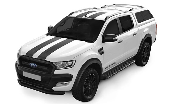 Alpha Type E Canopy colour matched to Ford Ranger White