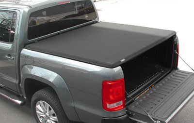 Hard tri folding tonneau cover closed