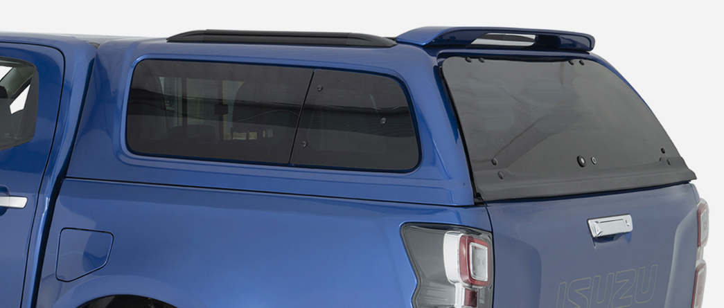 Isuzu D-Max fitted with an Aeroklas Leisure canopy