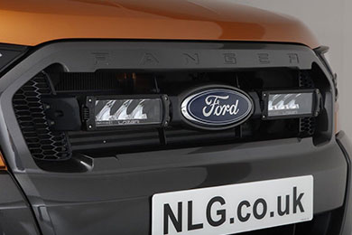 Ford Ranger grill fitted with Triple R4 kit