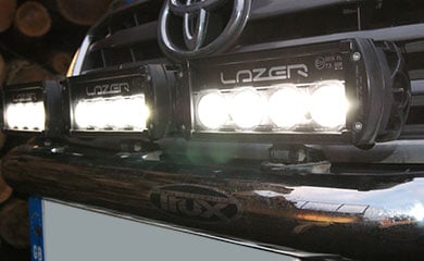 Trux light bar fitted with 3 Triple R-4 LED lights