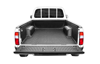 Open tailgate with Proform over rail bed liner