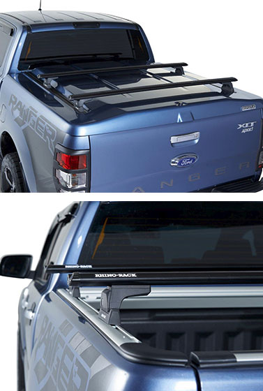 Proform Tango Sportlid with roof bars on a Ford Ranger