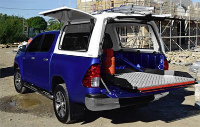 ProTop high roof gullwing with rear and side doors open