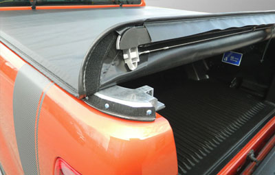 opening of the Soft hdden snap tonneau cover