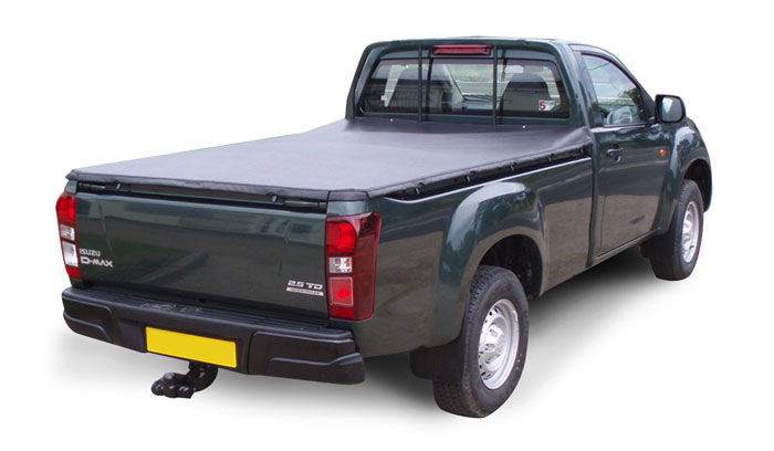 Soft Tri Folding tonneau cover fitted to an Isuzu D-Max single cab