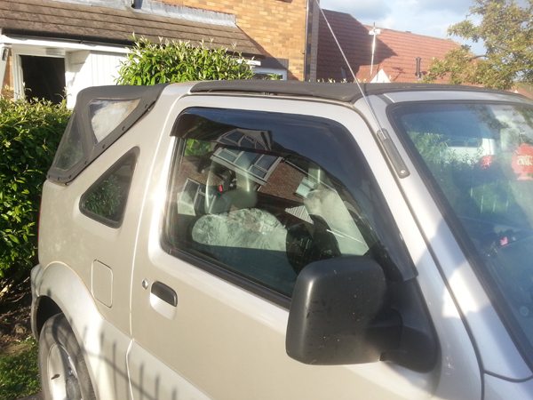 Suzuki Jimny fitted with window visors