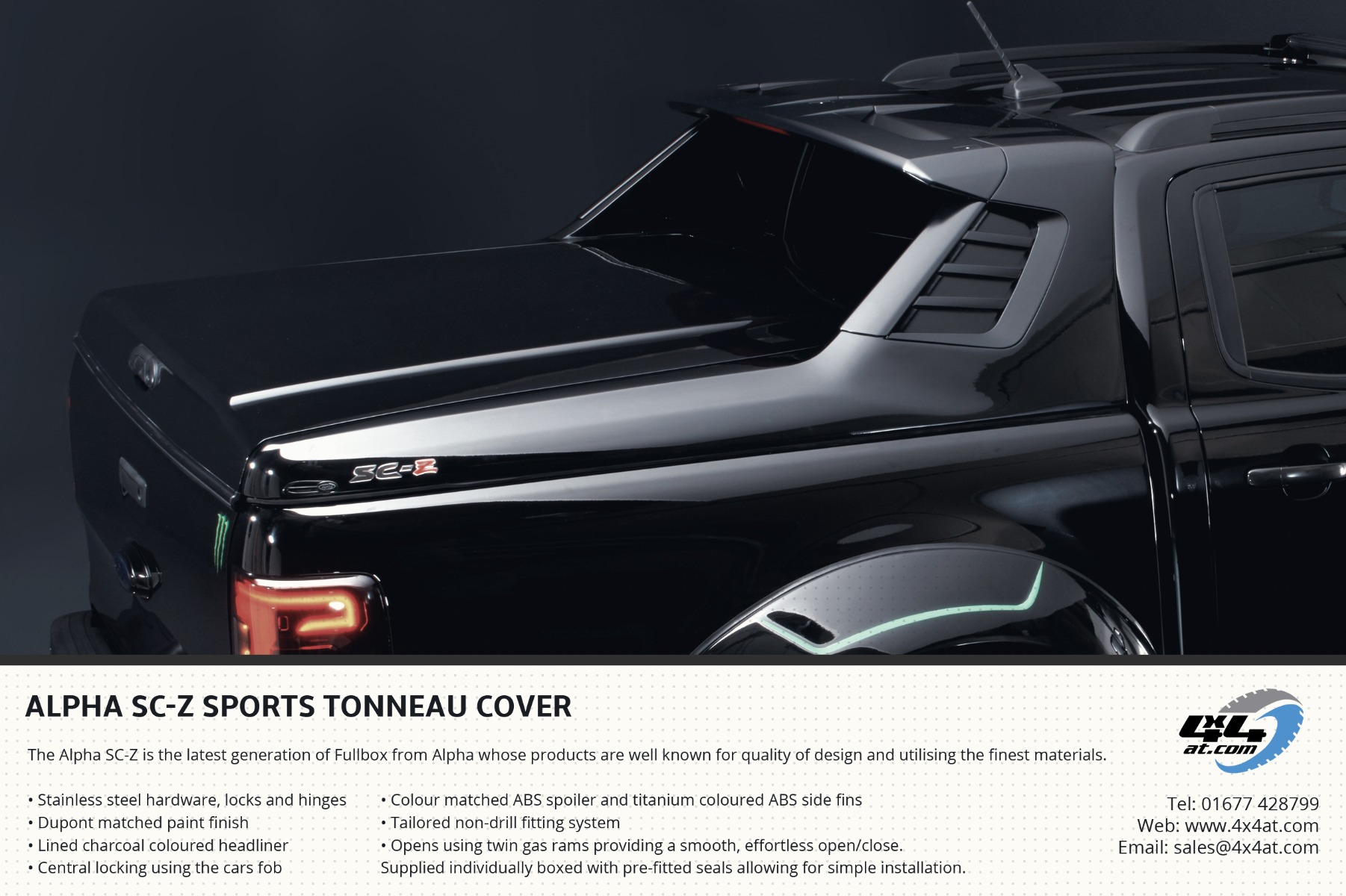 Alpha SC-Z sports tonneau cover flyer