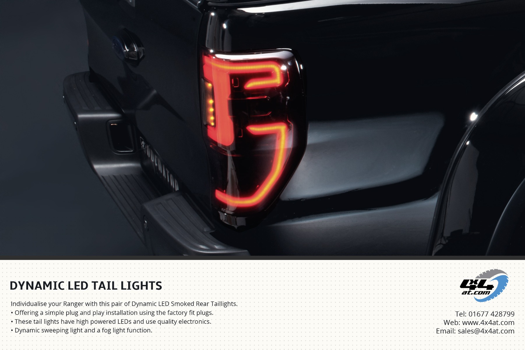 Dynamic LED tail lights flyer