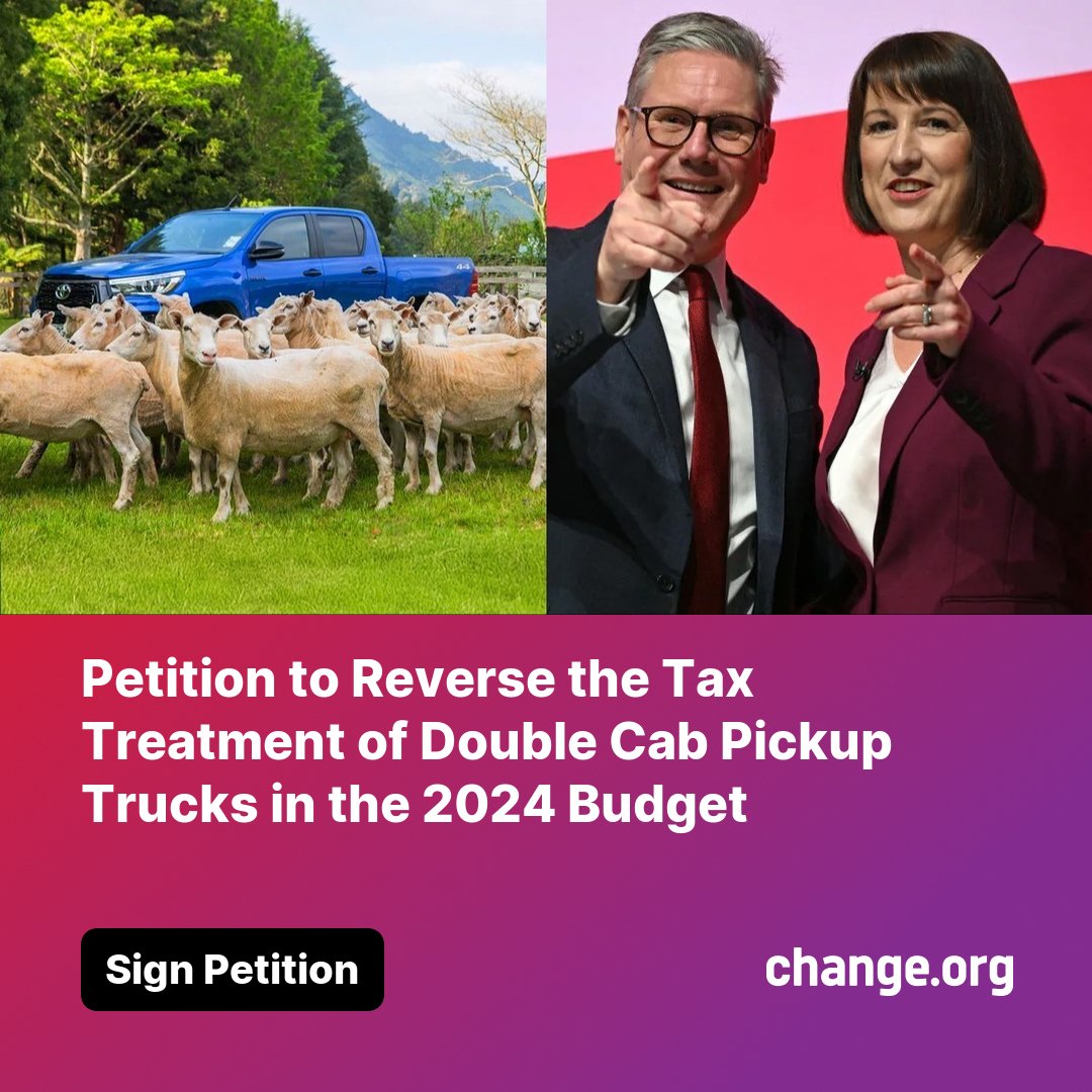 Petition to Reverse the Tax Treatment of Double Cab Pickup Trucks in the 2024 Budget
